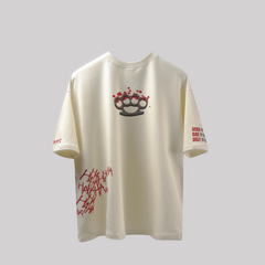 AK Red Dragon Oversized T-shirt Cream