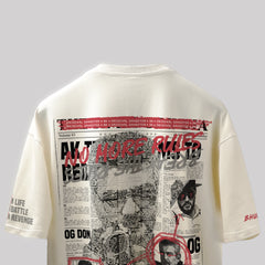 AK Red Dragon Oversized T-shirt Cream