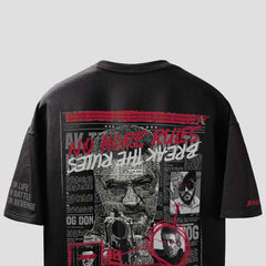 AK Red Dragon Oversized T-shirt Black